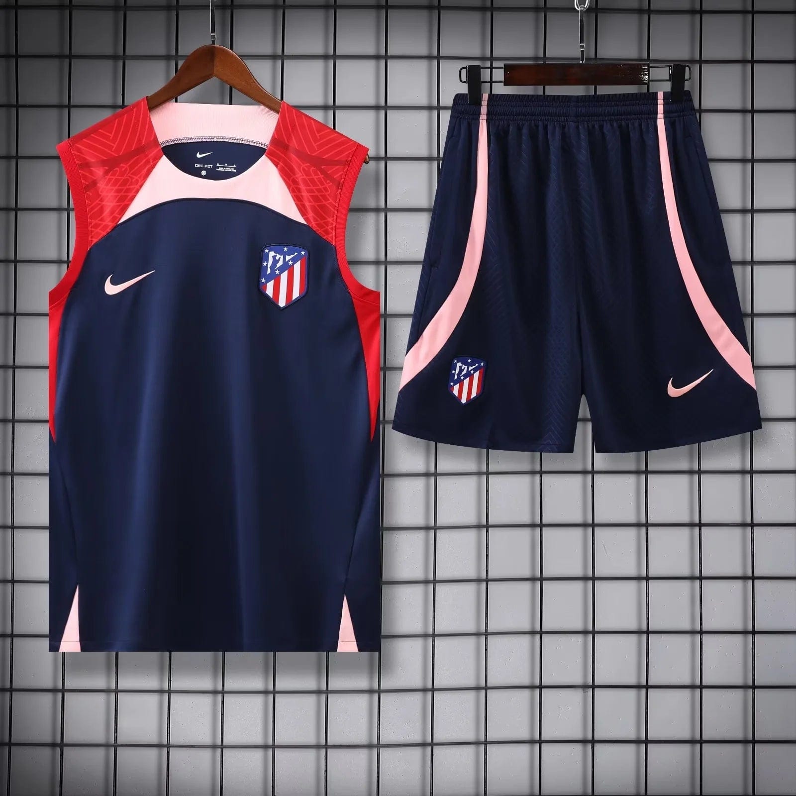 Atletico Madrid Sleeveless Training Kit 2023/2024 - Blue/Red