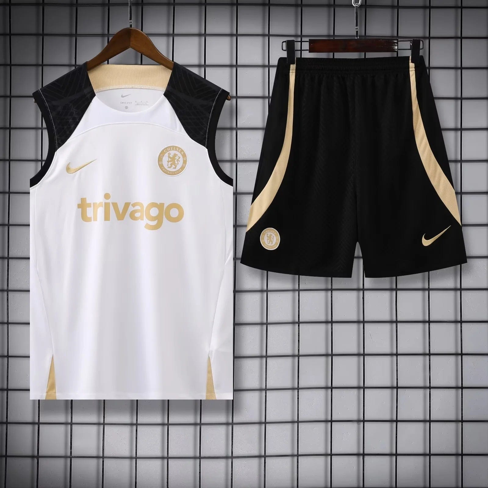 Chelsea Sleeveless Training Kit 2023/2024 - White/Black