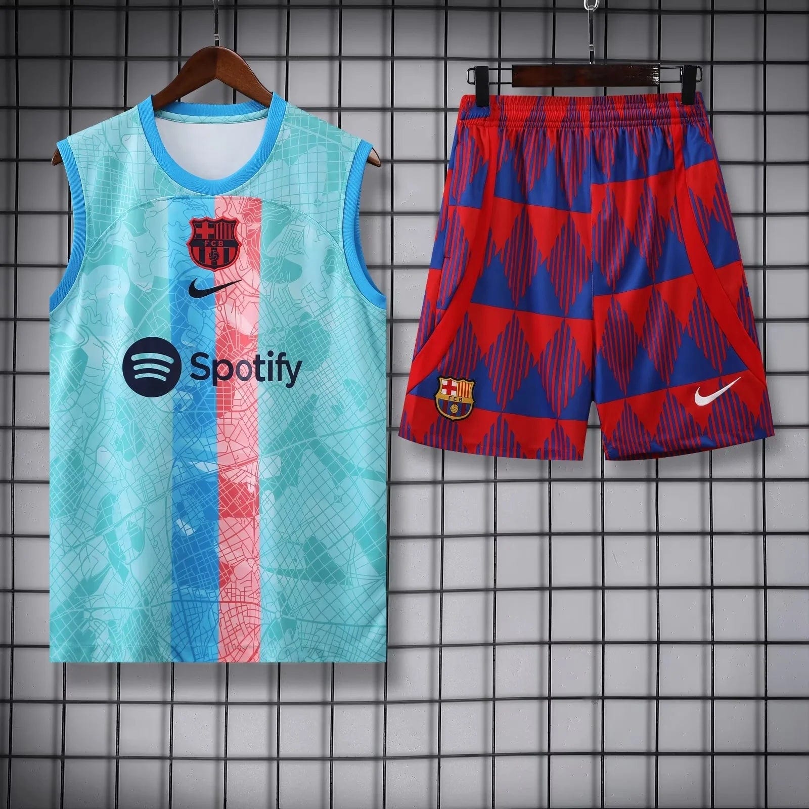 FC Barcelona Sleeveless Training Kit 2023/2024 - Sky Blue