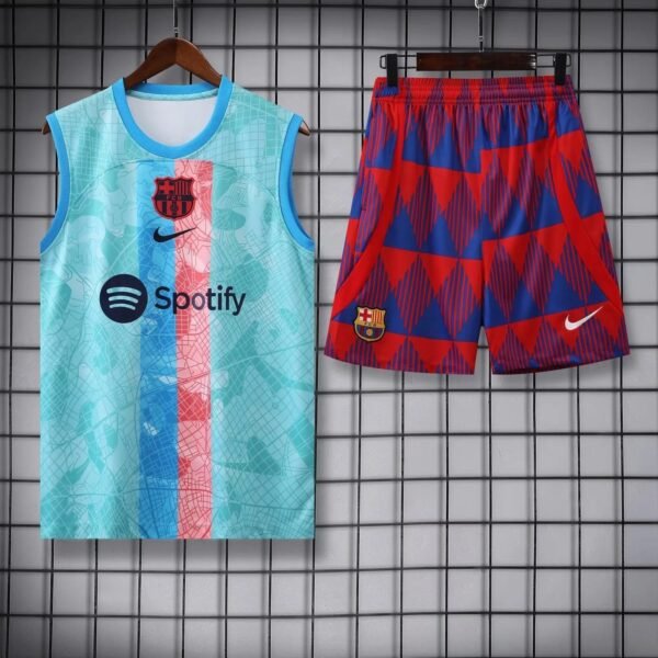 FC Barcelona Sleeveless Training Kit 2023/2024 – Sky Blue