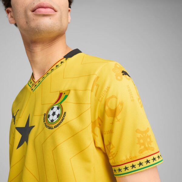 Ghana 2025 Away Jersey Men_ Pelé Yellow-PUMA Black_(4)