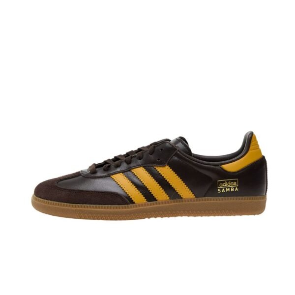 Adidas Samba OG Dark Brown Yellow - Image 2