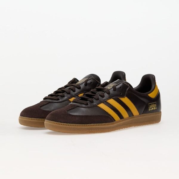Adidas Samba OG Dark Brown Yellow - Image 3