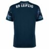 The back of the RB Leipzig Third Jersey 24/25 in dark blue features YOU CAN DO ANYTHING elegantly beneath the collar and RB LEIPZIG prominently across the shoulders. The sleeves showcase striking abstract patterns.
