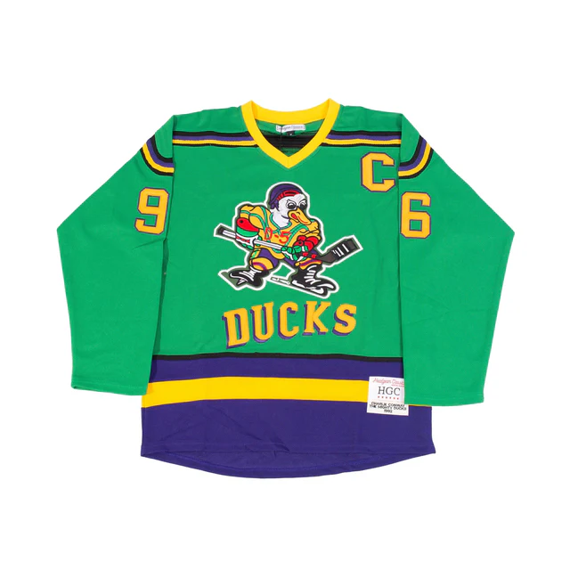 Green Mighty Ducks Jersey front
