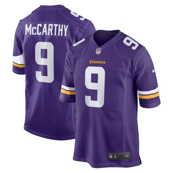 JJ McCarthy Jersey purple front & back