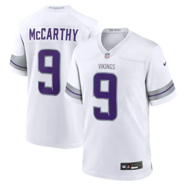 JJ McCarthy Jersey white front & back
