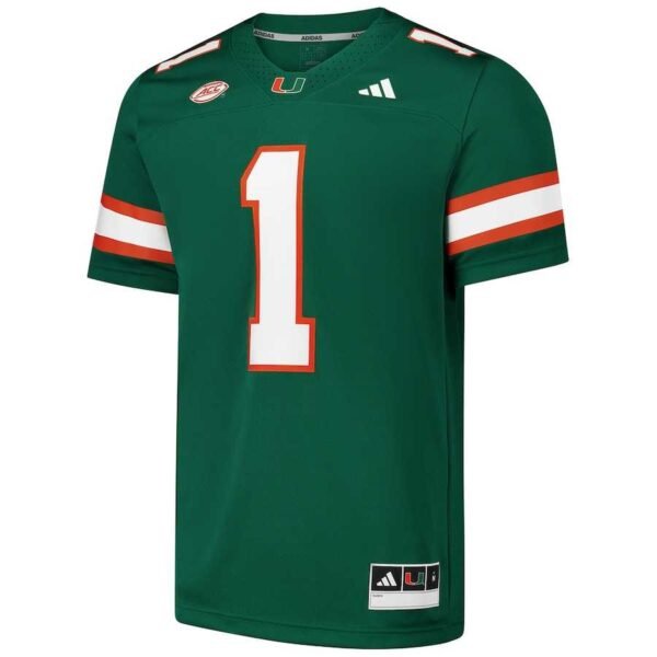 Miami hurricanes Jersey green front