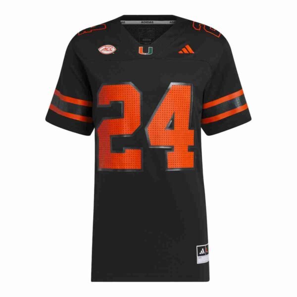 Miami hurricanes Jersey black front