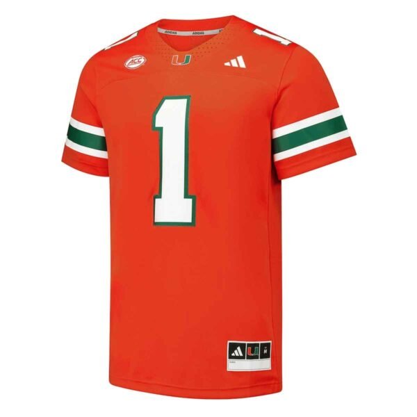 Miami hurricanes Jersey orange front