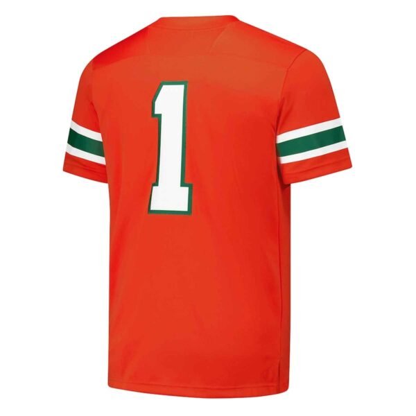 Miami hurricanes Jersey orange back