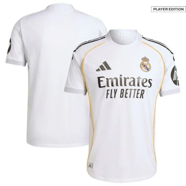 Men's Real Madrid Jersey white 25-26 front & back