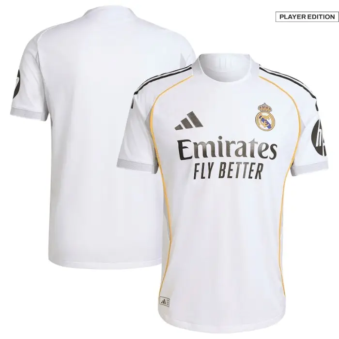 Men's Real Madrid Jersey white 25-26 front & back