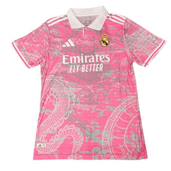 Real Madrid Dragon Jersey Pink front