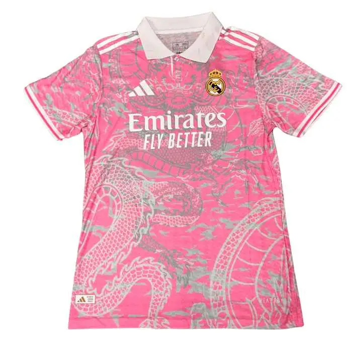 Real Madrid Dragon Jersey Pink front