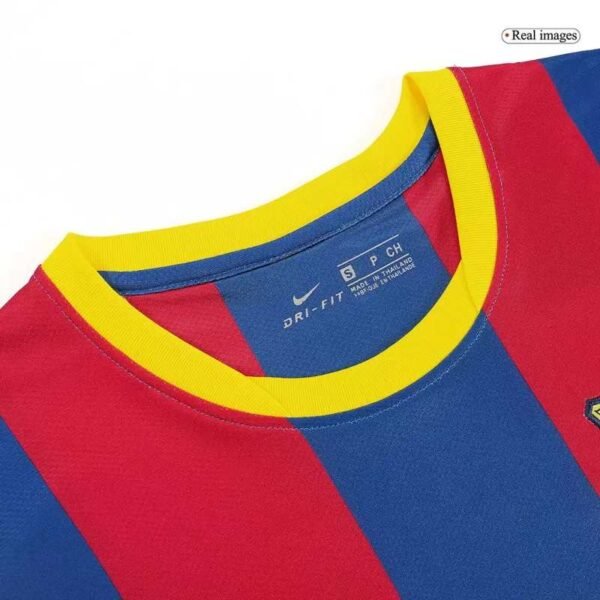 barcelona home retro jersey 2010-11 collar