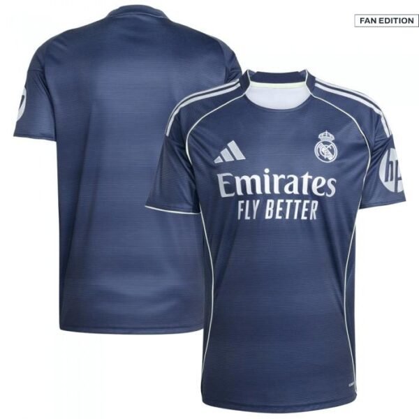 blue real madrid jersey front & back