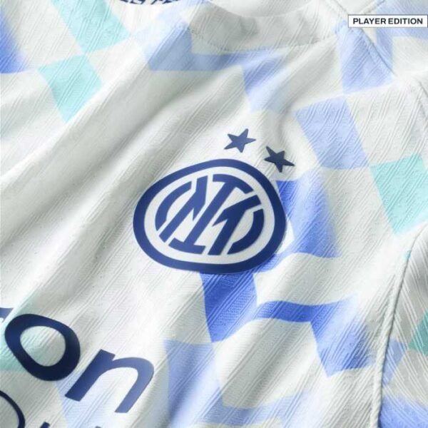 inter milan logo in soccer jersey