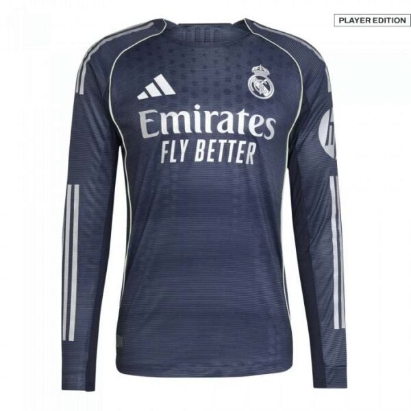 long sleeve real madrid jersey away 25-26 front
