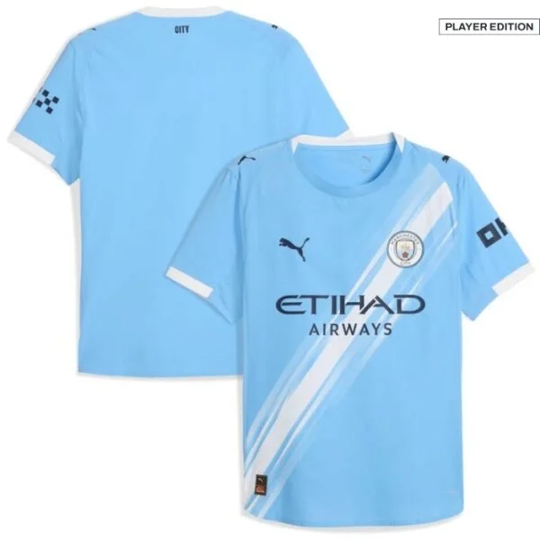 man city jersey blue 25-26 front & back