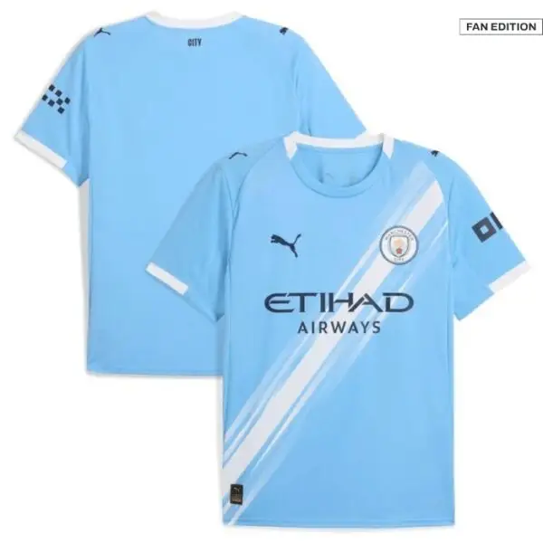 man city kit blue 25-26 front & back