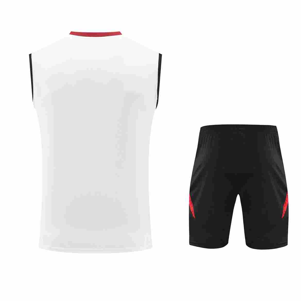 Manchester United Training Kit Sleeveless White and Red 25 26 - Image 2